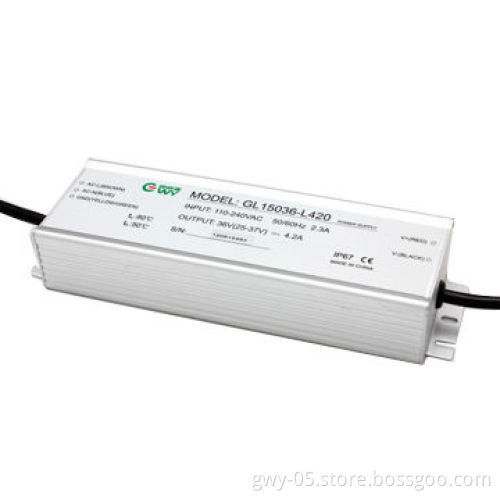 LED Power Supplies with Aluminum Housing, 222*68*39mm